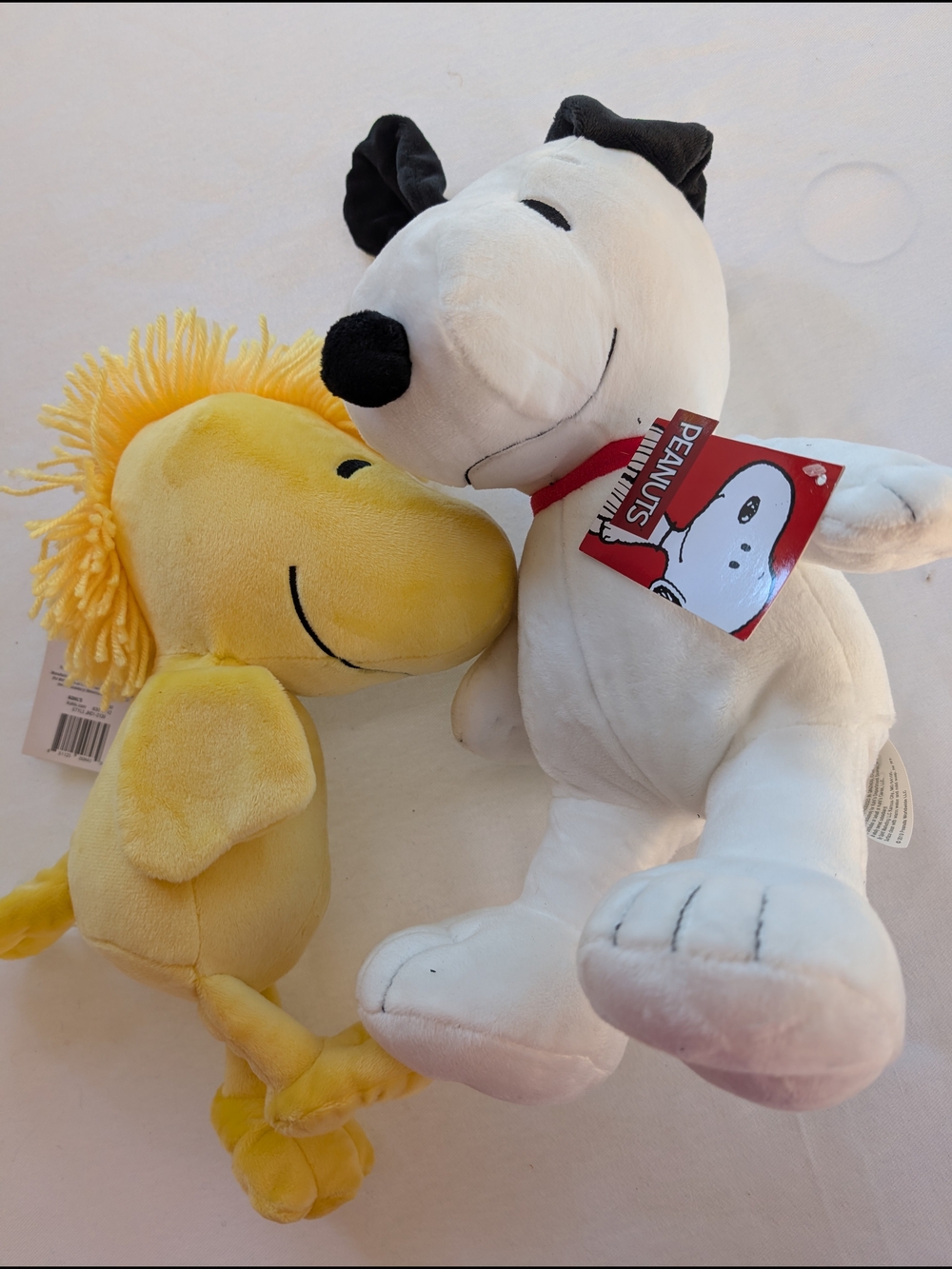 Peanuts Snoopy & Woodstock Plush Dolls - White & Yellow